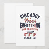 Big Papa weet alles | vader opa Bedankkaart (Voorkant / Achterkant)