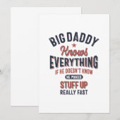 Big Papa weet alles | vader opa Kaart (Voorkant / Achterkant)