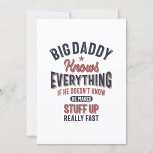 Big Papa weet alles   vader opa Kaart