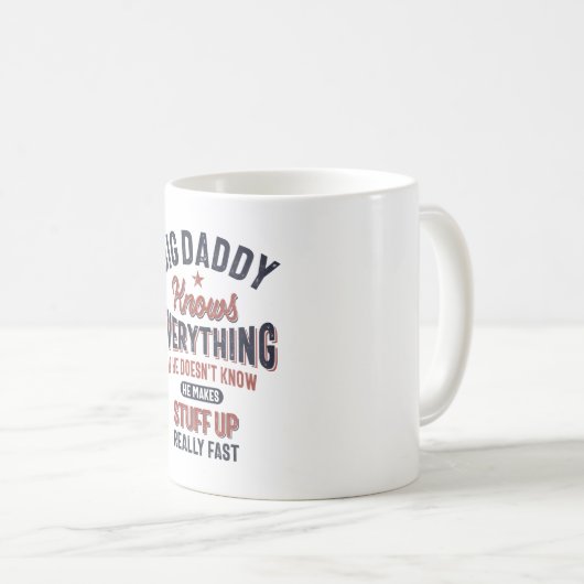 Big Papa weet alles | vader opa Koffiemok (Voorkant rechts)