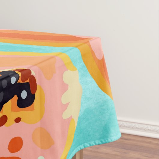 Big Papaya Waterverf schilderen, tropische vruchte Tafelkleed (Voorbeeld)