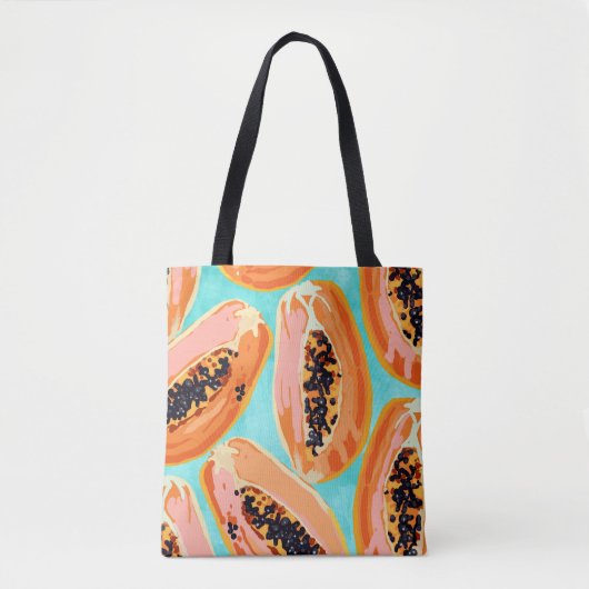 Big Papaya Waterverf schilderen, tropische vruchte Tote Bag (Voorkant)