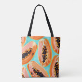 Big Papaya Waterverf schilderen, tropische vruchte Tote Bag (Achterkant)