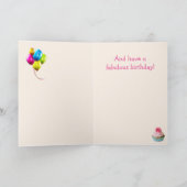 Big Party Cat en Cheeseburger Birthday Kaart (Binnen)