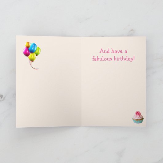 Big Party Cat en Cheeseburger Birthday Kaart (Binnen)