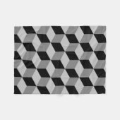 Big Pattern Black & Grays Fleece Deken (Voorkant (Horizontaal))