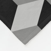 Big Pattern Black & Grays Fleece Deken (Hoek)