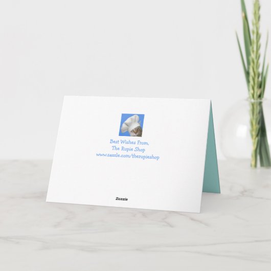 Big Paw Cat Birthday Kaart (Achterkant)