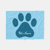 Big Paw Print gepersonaliseerde hondendekens Fleece Deken (Voorkant (Horizontaal))