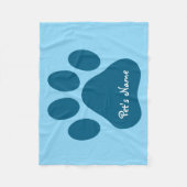 Big Paw Print gepersonaliseerde hondendekens Fleece Deken (Voorkant)