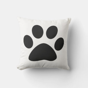 Big Paw Print Schattigee geschenken Zwart Wit Cool Buitenkussen