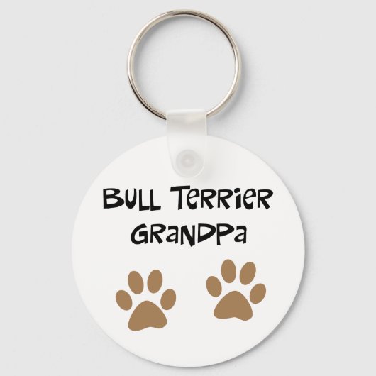 Big Pawprints Bull Terrier Grandpa Sleutelhanger (Voorkant)