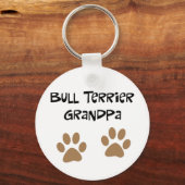 Big Pawprints Bull Terrier Grandpa Sleutelhanger (Voorkant)