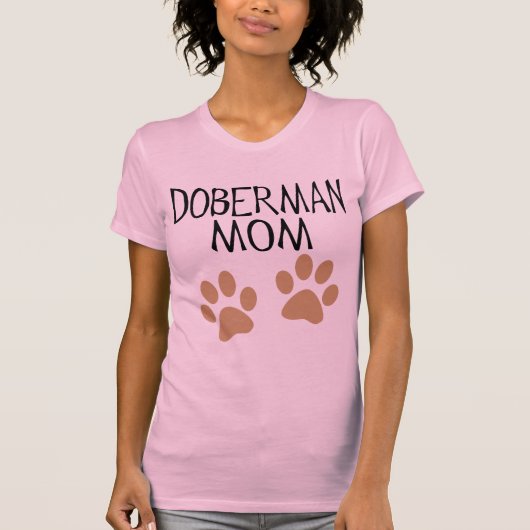 Big Paws Doberman mama T-shirt (Voorkant)