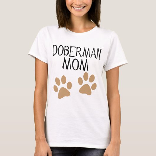 Big Paws Doberman mama T-shirt (Voorkant)