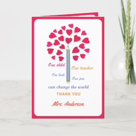 Big Pencil boom/lerarenwaardering Bedankkaart