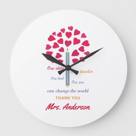 Big Pencil boom/lerarenwaardering Grote Klok (Voorkant)