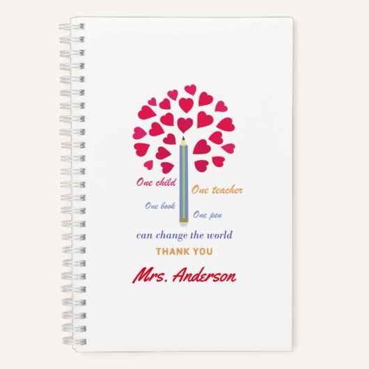 Big Pencil boom/lerarenwaardering Notitieboek (Voorkant)