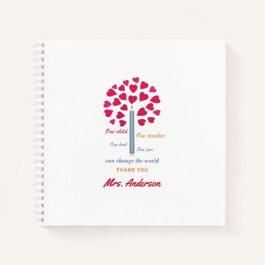 Big Pencil boom/lerarenwaardering Notitieboek (Voorkant)