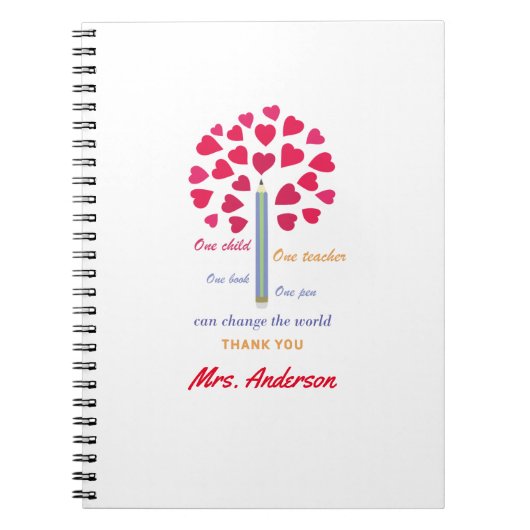 Big Pencil boom/lerarenwaardering Notitieboek (Voorkant)