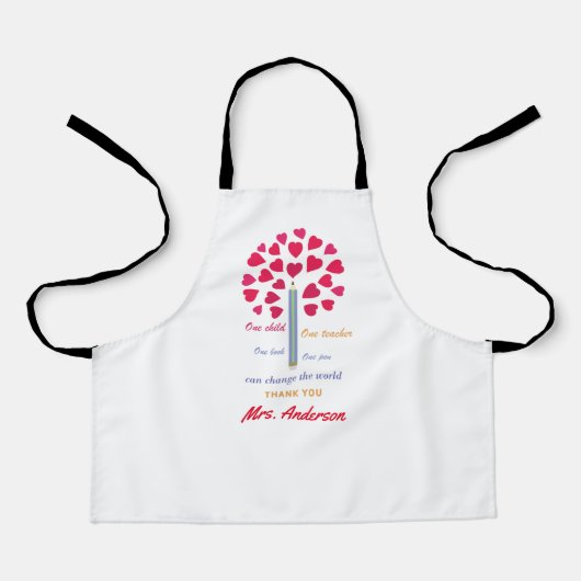 Big Pencil boom/lerarenwaardering Schort (Voorkant)