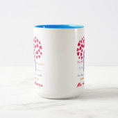 Big Pencil tree / Teacher Appreciation Two-Tone Co Tweekleurige Koffiemok (Center)