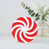Big Peppermint Snoep 5.25 x 5.25 Uitnodigingscirke Kaart (Staand voorkant)