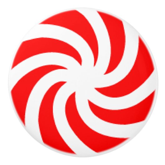 Big Peppermint Snoep Ceramic Knob. Keramische Knop (Voorkant)