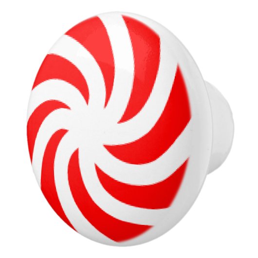 Big Peppermint Snoep Ceramic Knob. Keramische Knop (Rechts)
