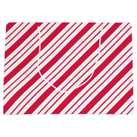 Big Peppermint Striped Gift Bag Groot Cadeauzakje (Voorkant)