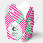 Big Pet Derby Lady Hot Pink Green Stripes 2" Bedankdoosjes (Geopend)