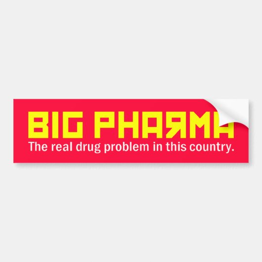 big pharma bumpersticker (Voorkant)