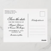 Big Photo Gold Foil Save the Date Folie Uitnodiging Briefkaart (Achterkant)