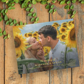 Big Photo & Gold Letters Black the Wedding of Gastenboek