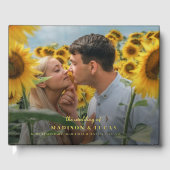 Big Photo & Gold Letters Black the Wedding of Gastenboek (Voorkant)