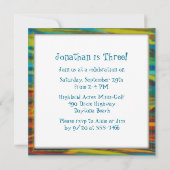 Big Photo Little Boy's Birthday Party Invitation Kaart (Achterkant)
