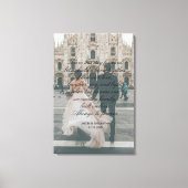Big Photo Wedding Gift Script Calligraphy Vows Canvas Afdruk (Voorkant)