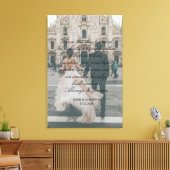 Big Photo Wedding Gift Script Calligraphy Vows Canvas Afdruk (Insitu (Woonkamer))