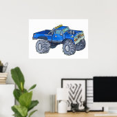 Big pickup truck poster (Thuiskantoor)