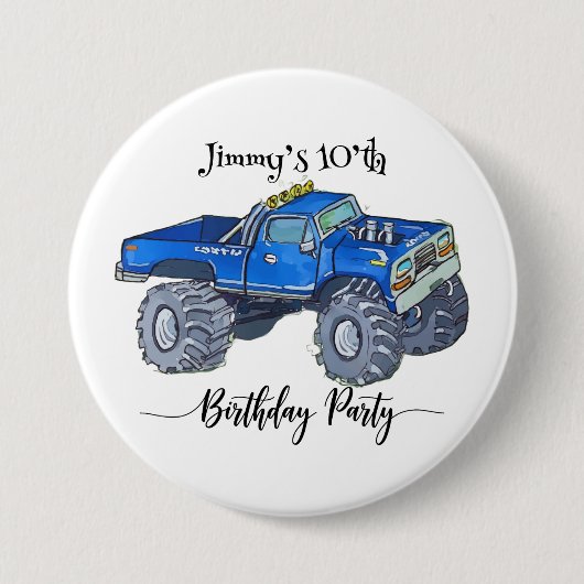 Big pickup truck ronde button 7,6 cm (Voorkant)