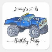 Big pickup truck vierkante sticker (Voorkant)