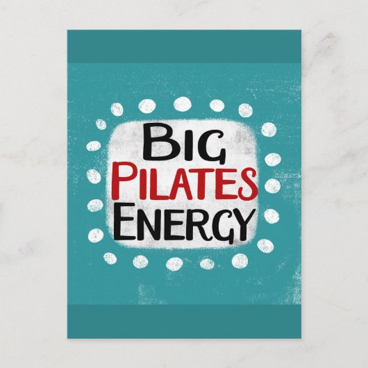 Big Pilates Energy Briefkaart (Voorkant)