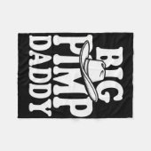 Big Pimp Daddy Halloween kostuum Fleece Deken (Voorkant (Horizontaal))