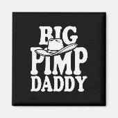 Big Pimp Daddy Halloween kostuum Magneet (Voorkant)