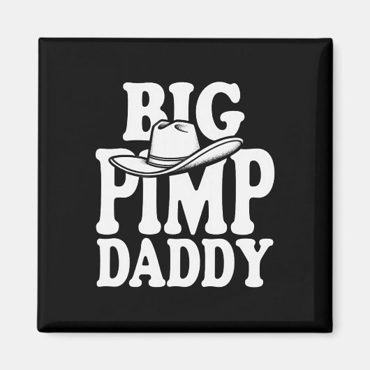 Big Pimp Daddy Halloween kostuum Magneet (Voorkant)