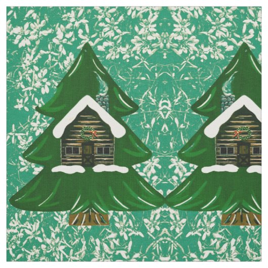 Big Pine Cabin Fabric Light Green Stof (Swatch)