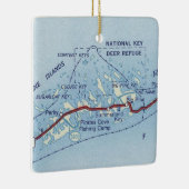 Big Pine Key Deer  Map Keramisch Ornament (Rechts)