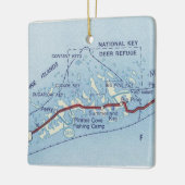 Big Pine Key Deer  Map Keramisch Ornament (Links)