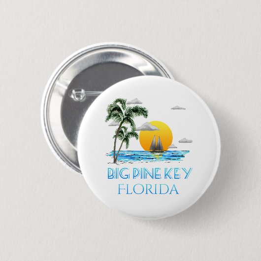 Big Pine Key Florida Keys Sailing Ronde Button 5,7 Cm (Voorkant /achterkant)