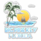 Big Pine Key Florida Keys Zeilen Sticker (Voorkant)